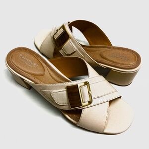 NEW Rockport Alaina Leather Slide/Sandals